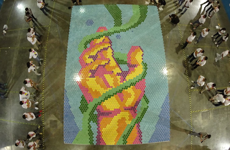 Record mundial mosaico de color
